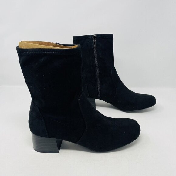 Kenneth Cole Reaction Womens Size 7.5M Road Stretch Block Heel Booties Black $99 - Picture 6 of 10